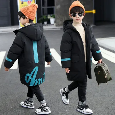Черная детская зимняя куртка для мальчика SDZ061-2, купить в  интернет-магазине Ekakids