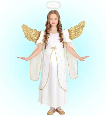 Костюм детские ангел Widmann Angel, белый, полиэстер, 104 см - 