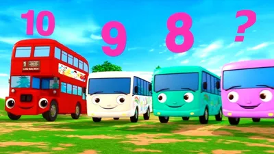 Веселые детские песенки - Считаем автобусы - Мультики Литл Бэйби Бам -  YouTube