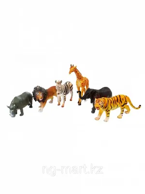 Детская игрушка в виде диких животных 57168/2620/6D "Я играю в зоопарк" 6  видов ШТУЧНО (id 96763672), купить в Казахстане, цена на 