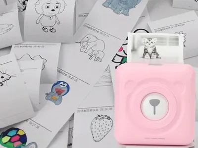 Портативный детский термопринтер JETIX Mini printer Pink с набором  термобумаги (5 рулонов): продажа, цена в Днепре. Принтеры этикеток,  штрихкодов, чеков от "JETIX" - 1536757840