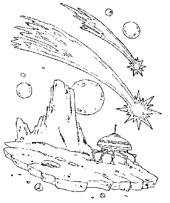 скачать бесплатные раскраски со звёздами раскраски для детей с кометами