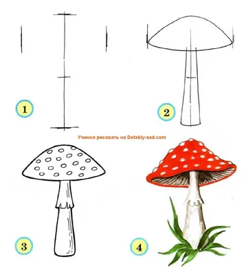 Гриб лисичка детский рисунок - 47 фото