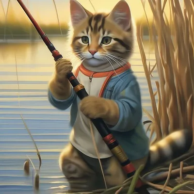 Сказка кот рыболов. Короткая добрая детская сказка на ночь. | Добрые  короткие детские сказки на ночь | Дзен
