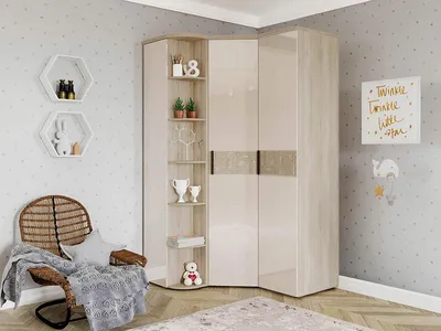 Угловой шкаф в комплекте с зеркалом Кашемир 28 от производителя —  DaVita-мебель
