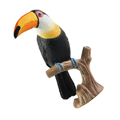 Искусственная модель Toucan, детские животные, обучающая игрушка, забавный  домашний декор, пластиковая модель птицы | AliExpress