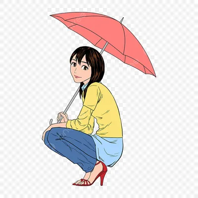 Раскрашенные вручную аниме девушки доступны для коммерческого использования  PNG , Мультфильм рисованной, Орнамент, Маленький свежий PNG картинки и пнг  PSD рисунок для бесплатной загрузки