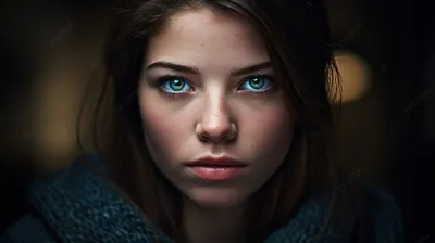Девушка с голубыми глазами, длинными…» — создано в Шедевруме