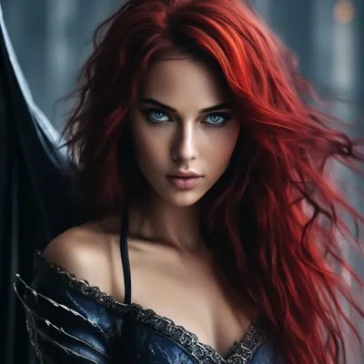Картина "Девушка с красными волосами " | Интернет-магазин картин "АртФактор"