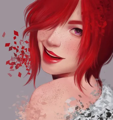 Девушка с красными волосами - 65 photo