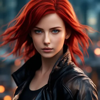 Красивая девушка с красными волосами…» — создано в Шедевруме