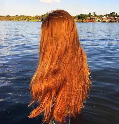 Девушка с длинными рыжими волосами …» — создано в Шедевруме