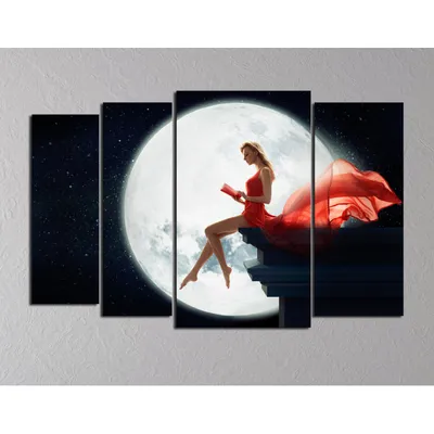 Иллюстрация ночного неба девушки и луны PNG , девушка, луна, перевернутое  изображение Иллюстрация Изображение на Pngtree, Роялти-фри