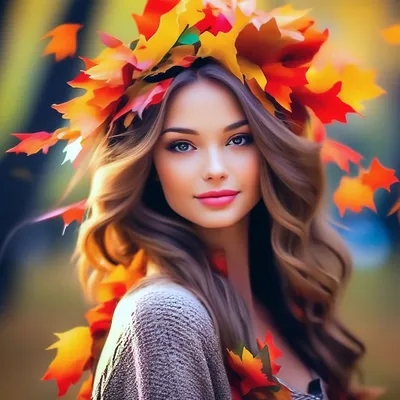 Плакат "Девушка осень" – купить по цене: 77 руб. в интернет-магазине УчМаг