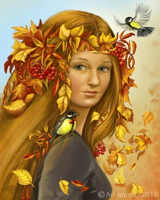 Палон Плакат Девушка Осень