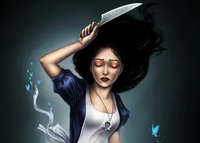 Девушки с ножом - красивые фото