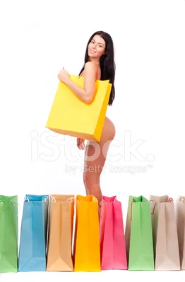 Иллюстрация Девушка с покупками в стиле 2d | 