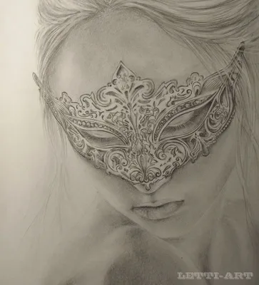 Девушка в маске #рисуноккарандашом #графика #рисунокдевушки #pencildrawing  #graphics #mask #girl | Рисунки девушки, Рисунки, Сказочные фантазии