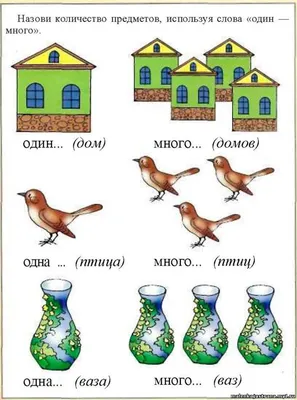 Дидактическая игра один много картинки