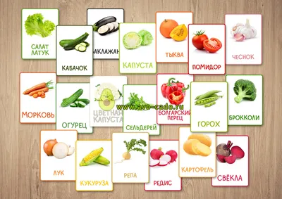 Развивающие карточки Овощи, фрукты и ягоды Проф-Пресс 207596 - купить в  Москве