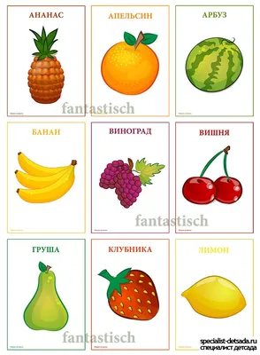 Карточки фрукты — купить по низкой цене на Яндекс Маркете