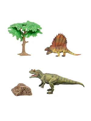 Динозавры и драконы для детей серии "Мир динозавров": акрокантозавр,  диметродон (набор фигурок из 4 предметов) - купить с доставкой по выгодным  ценам в интернет-магазине OZON (783255085)