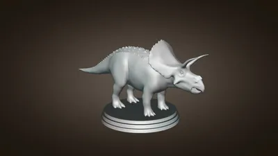 Бесплатный STL файл Динозавр дицератопс для 3D-печати 👽・3D-печатный объект  для загрузки・Cults