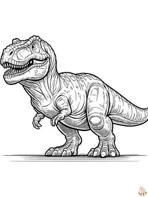 раскраски для детей с динозаврами раскраски с тираннозавром