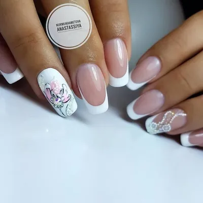 Френч маникюр - новинки красивого дизайна на ногтях | Manicure, Nail art,  Nail designs