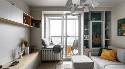 Дизайн однокомнатной квартиры в современном стиле: 12 фото проекта | Дизайн  интерьера и ремонт квартиры и дома. Компания «ЕвроДом»