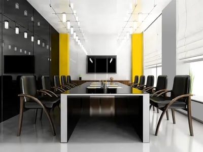 Дизайн интерьера офиса УК «Монолит Комфорт» в современном стиле