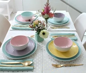 новый дизайн, синие однотонные стеклянные тарелки для домашнего ресторана,  посуда, ужин, посуда