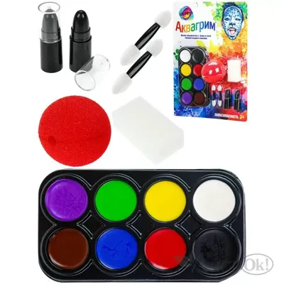 Аквагрим TAG набор 12 регулярных цветов по 10 гр заказать -  Интернет-магазин Аквагрим-StudioShop