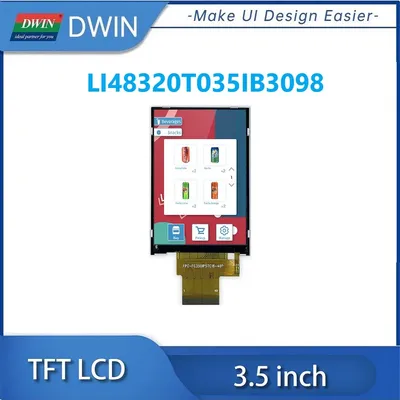 DWIN 3.5 Inch 320x480 IPS 300nit TFT LCD Display ST7796-G4 Driver IC With  Capacitive Resistive Touch LI48320T035IB3098 - AliExpress