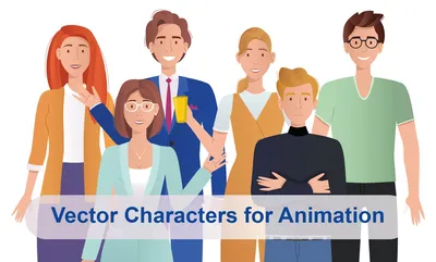 Набор векторных персонажей для анимации - Technomatix