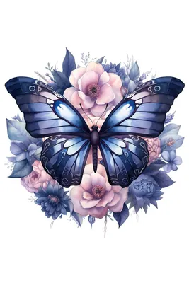 Цветы льна и бабочки в стиле …» — создано в Шедевруме