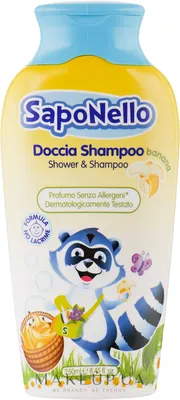 SapoNello Shower and Hair Gel Banana - Шампунь и гель для душа для детей " Банан": купить по лучшей цене в Украине | 