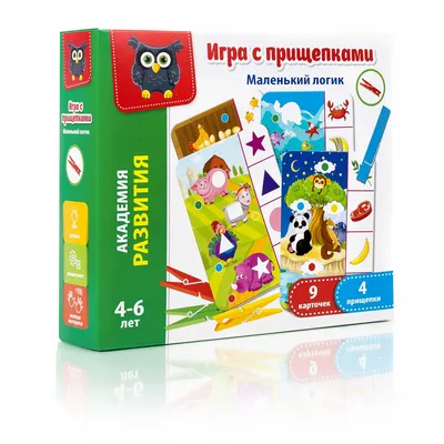 Игра с прищепками «Маленький логик» - vladi-toys