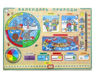 Игровая панель «Календарь природы – Целый год» купить – цена от ElizLabs