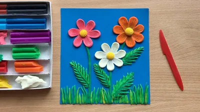 Лепка цветов из пластилина | Modeling of flowers from plasticine - YouTube