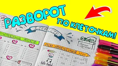 ШКОЛЬНЫЙ РАЗВОРОТ для Личного дневника ПО КЛЕТОЧКАМ! Оформлялки ЛумПланет |  Школьные принадлежности, Дневник, Открытки