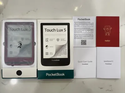 NEW Pocketbook PB628 Touch Lux 5 Rubine RED 6" E-ink Screen Book Reader  WiFi 8GB | eBay