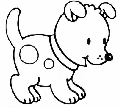 Раскраска Собака для детей Распечатать бесплатно