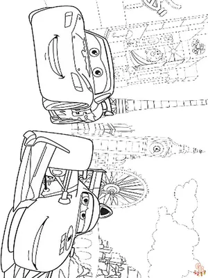 Лучшие страницы для раскрашивания Тачки 2 для детей - GBcolouring