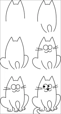 Рисунки карандашом для начинающих - Рисование , Животные, для детей от 5  лет | HandCraftGuide