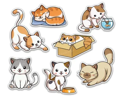 Рисунки котята милые и смешные для срисовки - подборка картинок