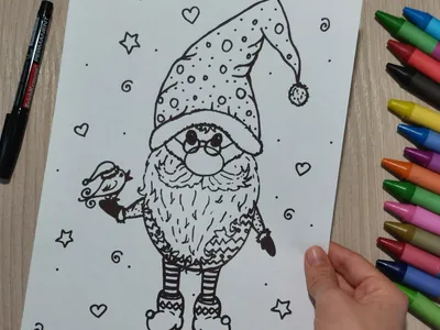 Как нарисовать НОВОГОДНИЙ РОЖДЕСТВЕНСКИЙ НОСОК Новогодние рисунки How to  draw a Christmas stocking - YouTube