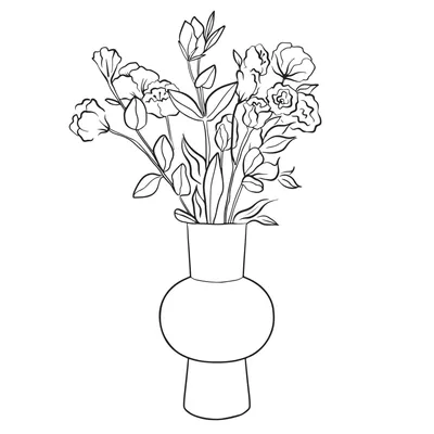Раскраски цветов в вазе - Раскрась этот мир!