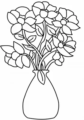 Идеи для срисовки ваза с цветами легкие (90 фото) » идеи рисунков для  срисовки и картинки в стиле арт - АРТ.КАРТИНКОФ.КЛАБ
