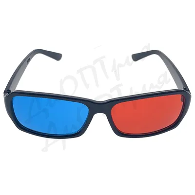 3D Очки аналоговые в черной оправе, красно синие купить по цене 311 руб. в  интернет магазине 